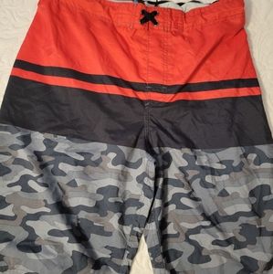 Boys Husky Camo Swim trunks